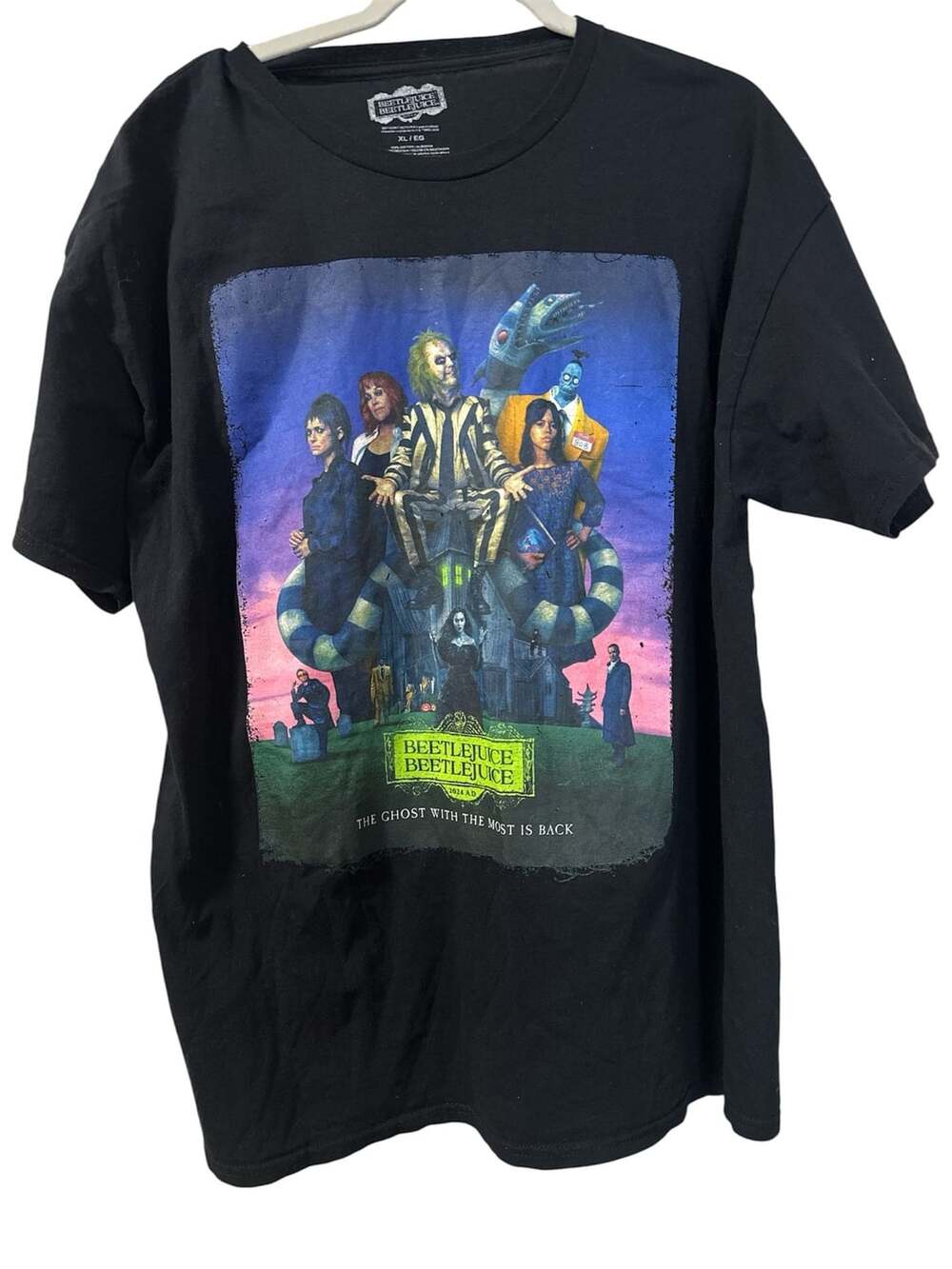 Beetlejuice Beetlejuice 2024 The Ghost With The Most Poster Graphic T-Shirt